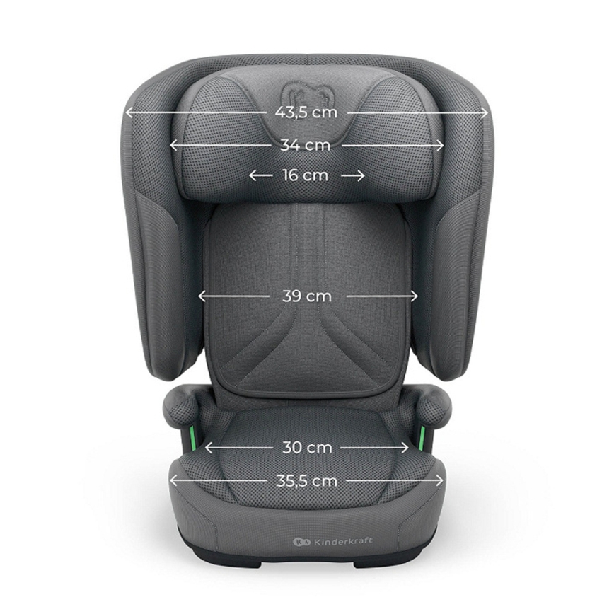 KINDERKRAFT - UNITY 2 i-Size Foldable Car Seat 100-150 cm Grey