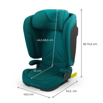 KINDERKRAFT - UNITY 2 i-Size Foldable Child Car Seat 100-150 cm Turquoise