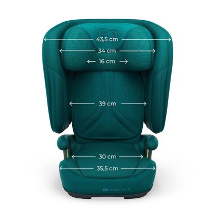 KINDERKRAFT - UNITY 2 i-Size Foldable Child Car Seat 100-150 cm Turquoise