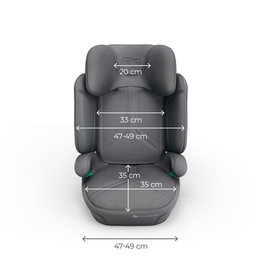 KINDERKRAFT - XPAND 2 PRO Foldable Car Seat 100-150 cm, Grey