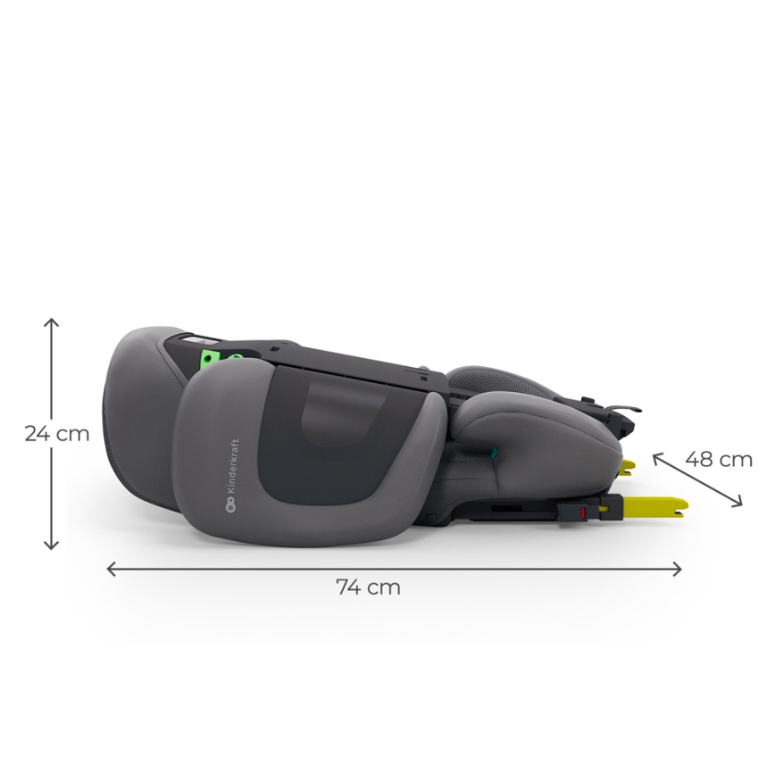 KINDERKRAFT - XPAND 2 PRO Foldable Car Seat 100-150 cm, Grey