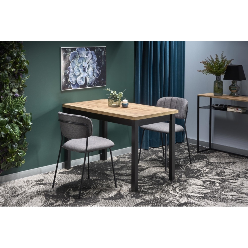 KINDOR dining table, Wotan oak/black