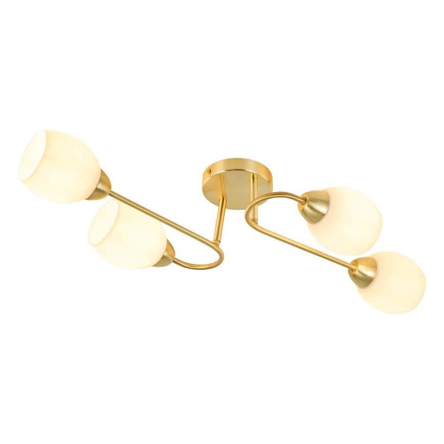 KING Flush-Mount Chandelier 4xE27/15W/230V Gold