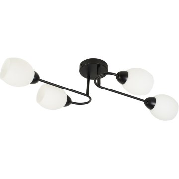 KING flush-mounted chandelier 4xE27/15W/230V black