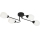 KING flush-mounted chandelier 4xE27/15W/230V black