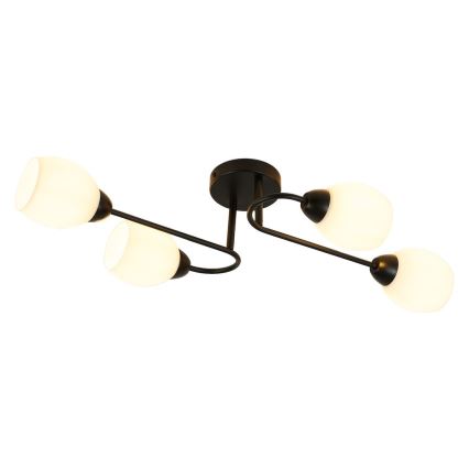 KING flush-mounted chandelier 4xE27/15W/230V black