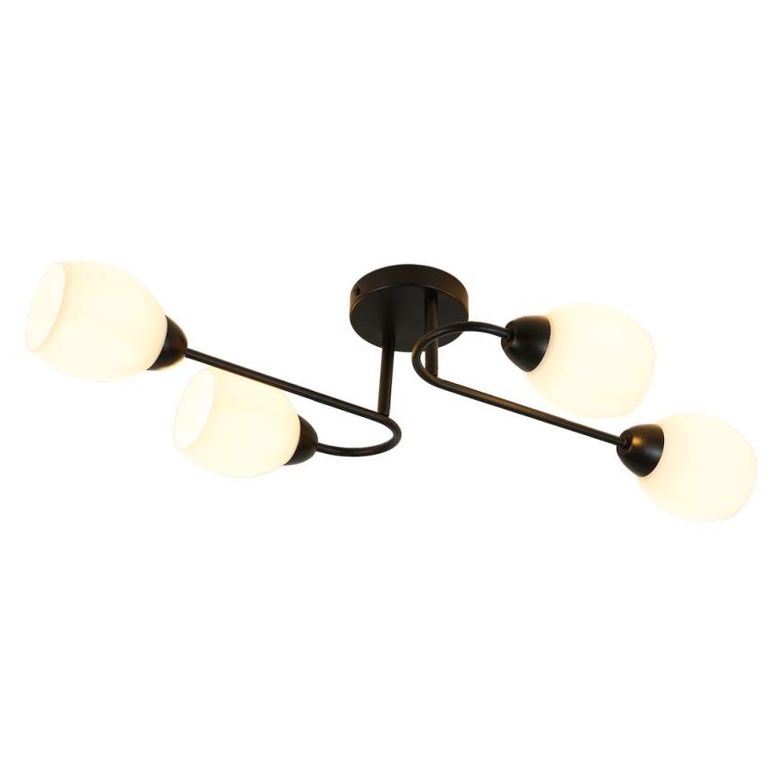 KING flush-mounted chandelier 4xE27/15W/230V black