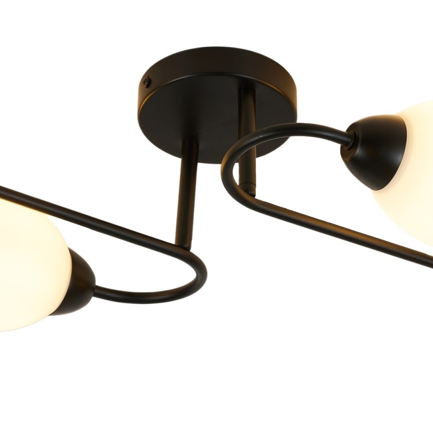 KING flush-mounted chandelier 4xE27/15W/230V black