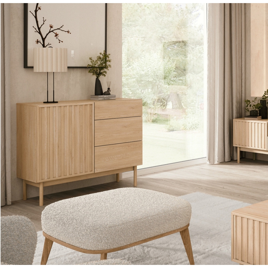 KIOTO Dresser 106x84x37 cm Cremona Oak