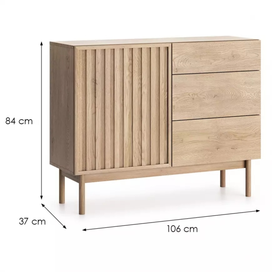 KIOTO Dresser 106x84x37 cm Cremona Oak