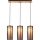 KIOTO pendant lamp 3xE27/40W/230V black/beech