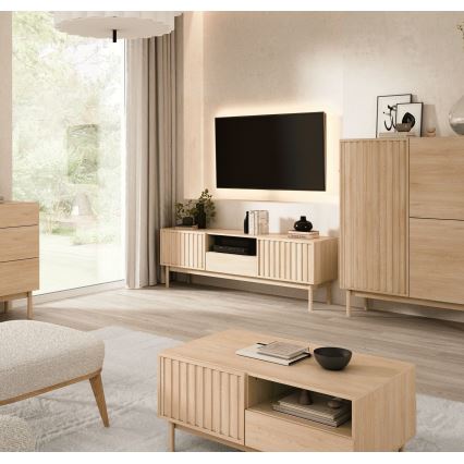 KIOTO TV Stand 159 x 53 cm Cremona Oak