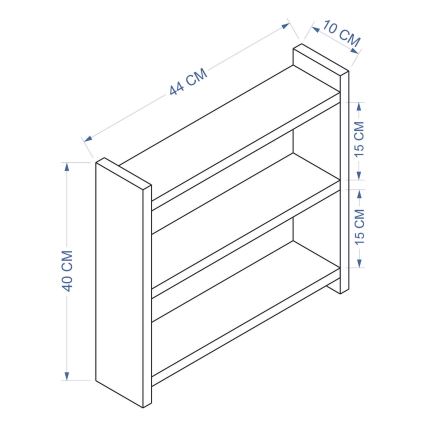 Kitchen shelf COSMIC 44x10 cm white