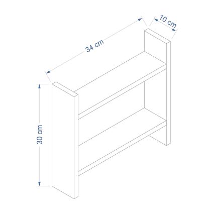 Kitchen shelf DENVER 30x34 cm white