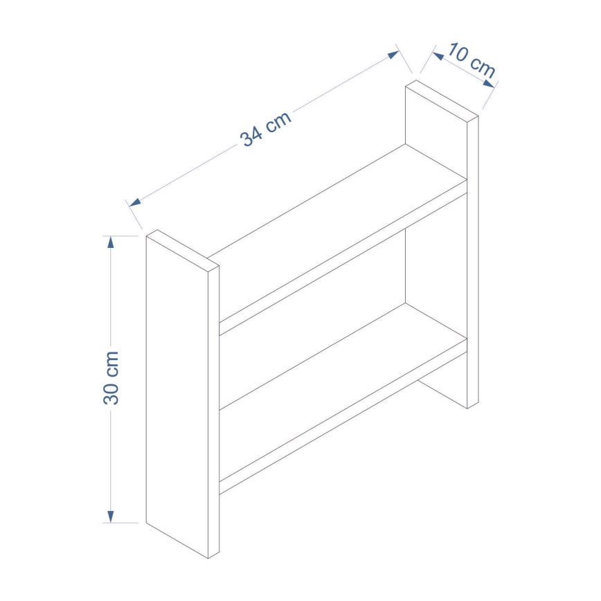 Kitchen shelf DENVER 30x34 cm white