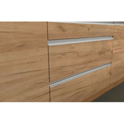 Kitchen unit MARINA 240 cm Craft Oak/high-gloss white