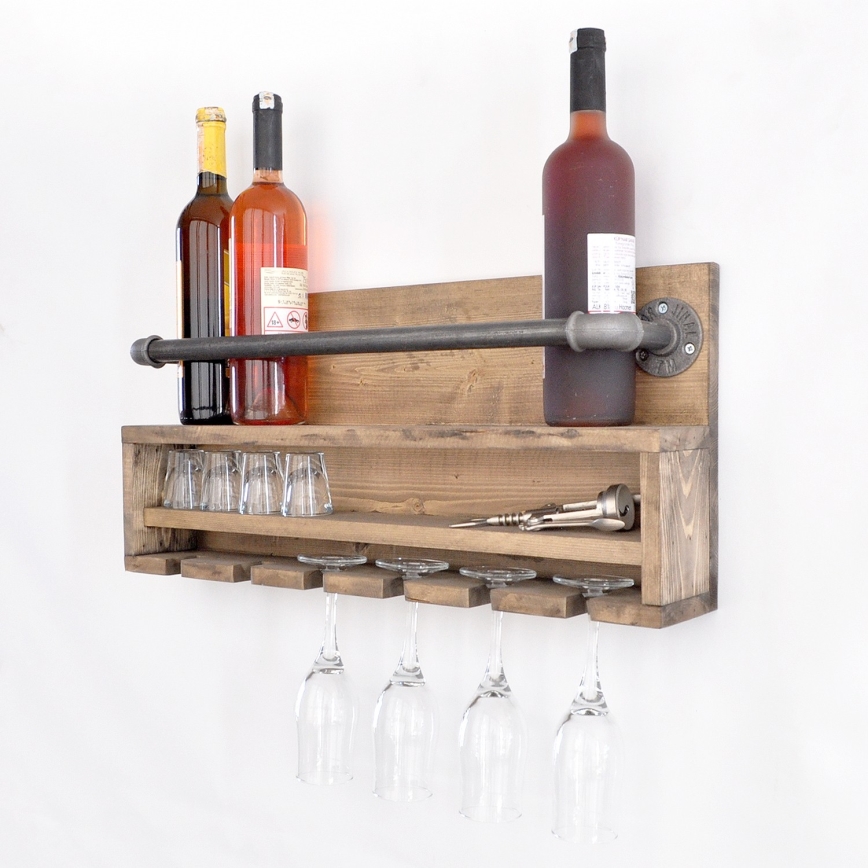 Kitchen wall shelf BORU 28x60 cm spruce/pine