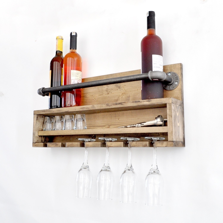 Kitchen wall shelf BORU 28x60 cm spruce/pine