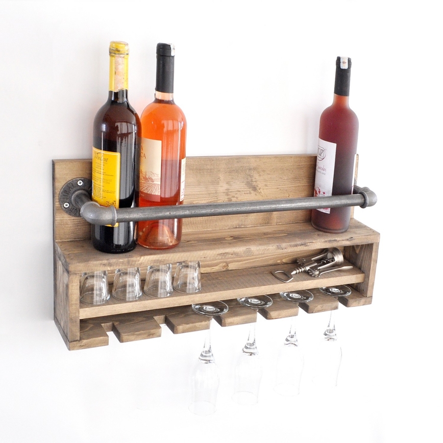 Kitchen wall shelf BORU 28x60 cm spruce/pine