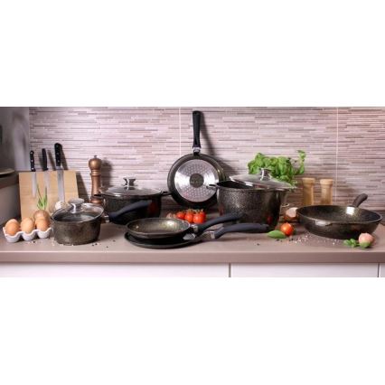 KITCHISIMO 24 cm Deep Frying Pan, Black