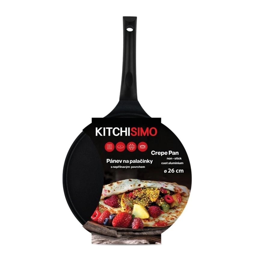 KITCHISIMO 26 cm Pancake Pan, Black