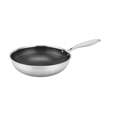 KITCHISIMO 28 cm Stainless Steel Wok Pan