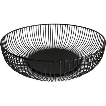 KITCHISIMO Fruit Bowl, 28 cm Diameter, Black