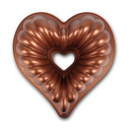 KITCHISIMO Heart Bundt Pan/Copper