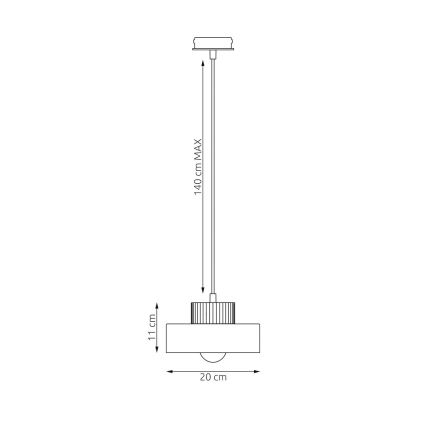 KIVI cable pendant light 1xE27/15W/230V, beige