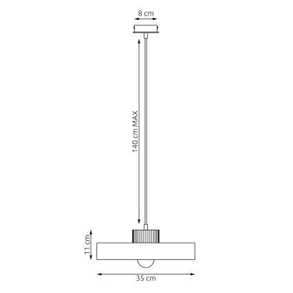 KIVI Cable Pendant Light 1xE27/15W/230V White