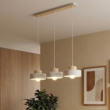 KIVI Pendant Light on Cord 3xE27/15W/230V White