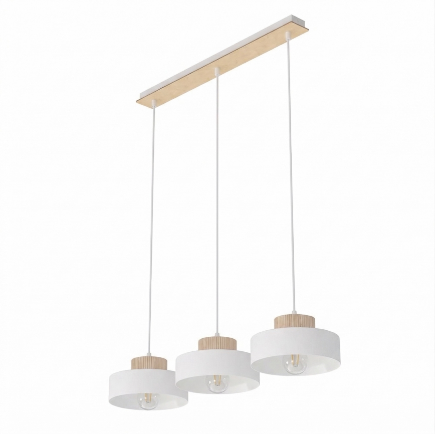 KIVI Pendant Light on Cord 3xE27/15W/230V White