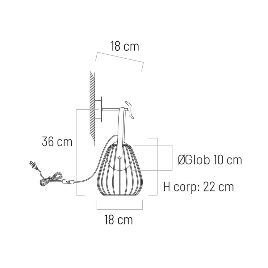 Wall lamp MEMORY 1xG9/4W/230V white/brown