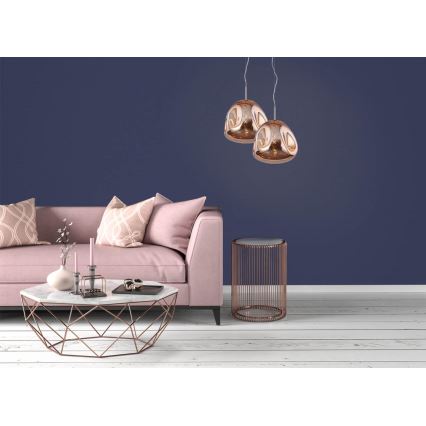 Chandelier on a string VITRO 1xE27/10W/230V d. 35 cm rose gold