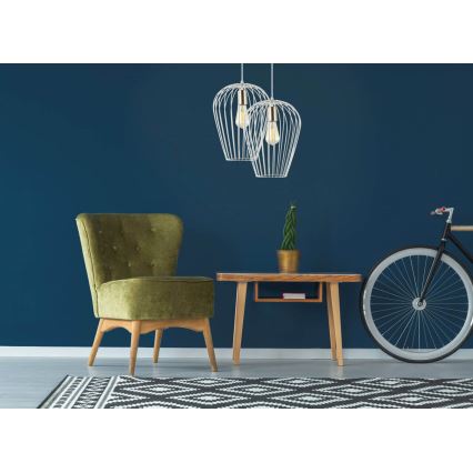 Chandelier on a string BLANCHE 1xE27/11W/230V white