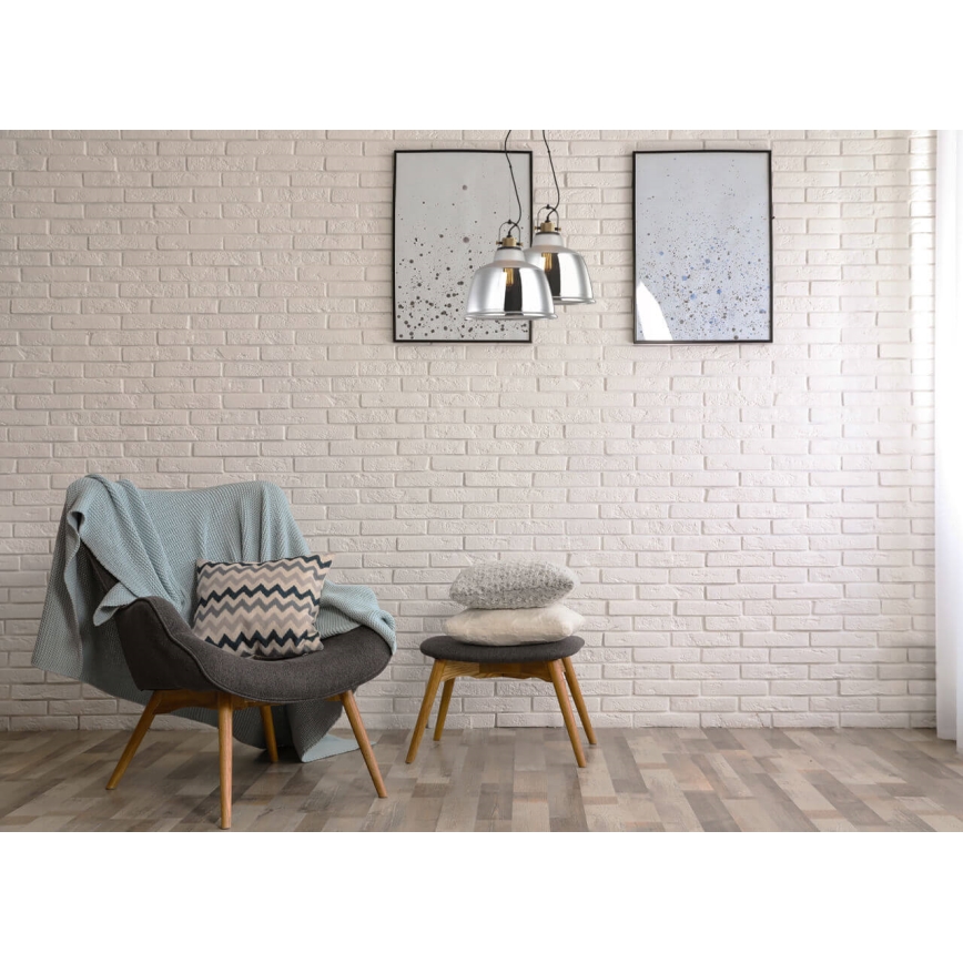Chandelier on a string ASGARD 1xE27/11W/230V silver