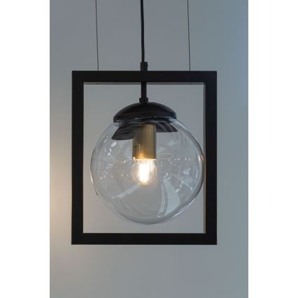 Chandelier on a string REY 1xE27/7W/230V black