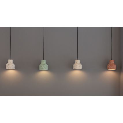 Chandelier on a string RESIN 1xE27/11W/230V pink/black