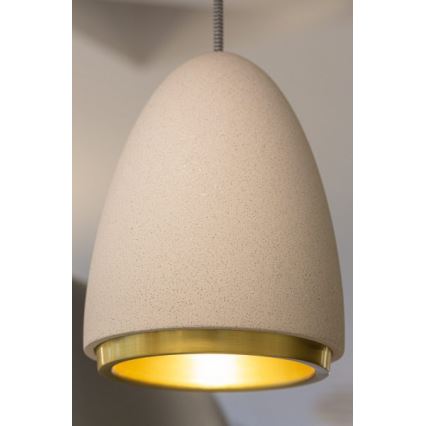 Chandelier on a string CONCRETE 1xGU10/5W/230V grey/golden