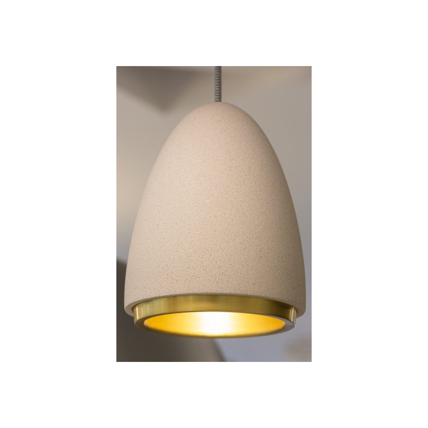 Chandelier on a string CONCRETE 1xGU10/5W/230V grey/golden