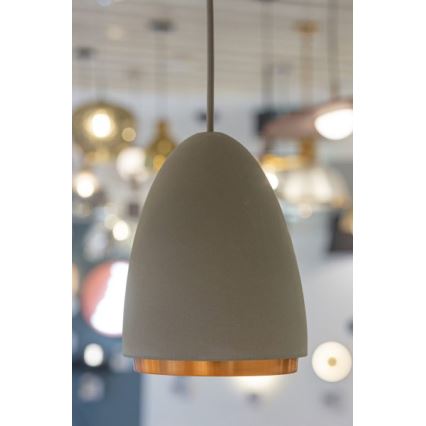 Chandelier on a string CONCRETE 1xGU10/5W/230V grey/copper