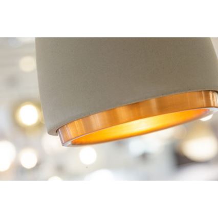 Chandelier on a string CONCRETE 1xGU10/5W/230V grey/copper