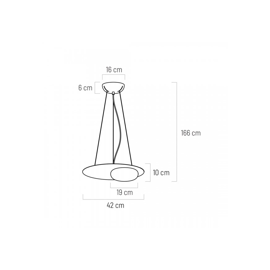 LED Chandelier on a string PETIT LED/12W/230V black