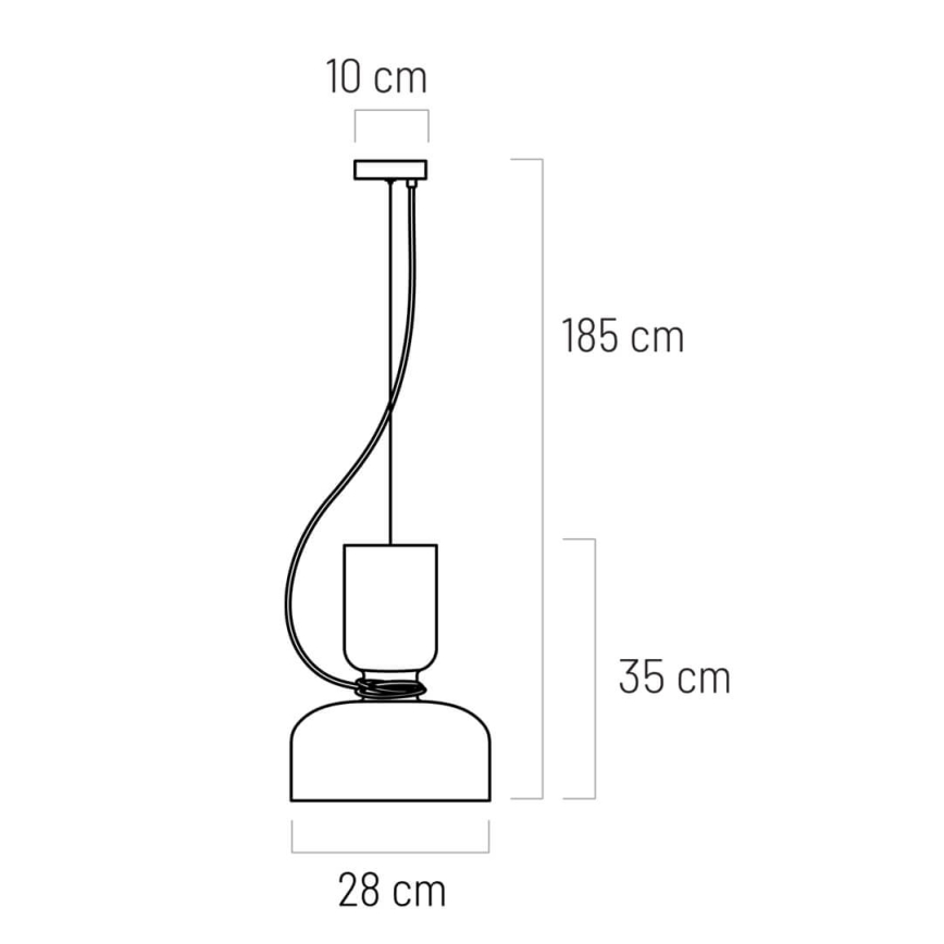 Chandelier on a string ABEL 2xE27/11W/230V d. 28 cm cream