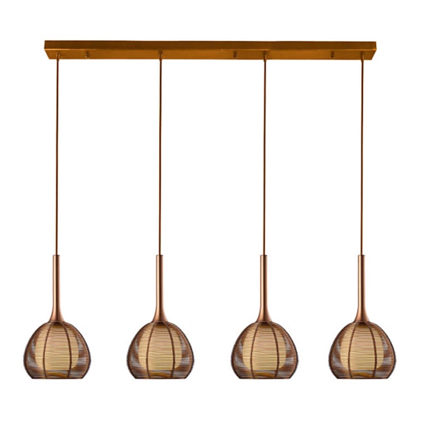 Klausen 114002 - Chandelier on a string NEST 4xE14/6W/230V copper