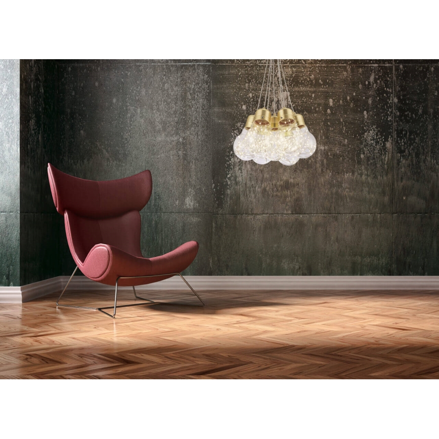 LED Chandelier on a string BULBS LED/30W/230V bronze