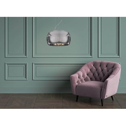 Chandelier a string ORCHIDE 5xG9/3W/230V shiny chrome