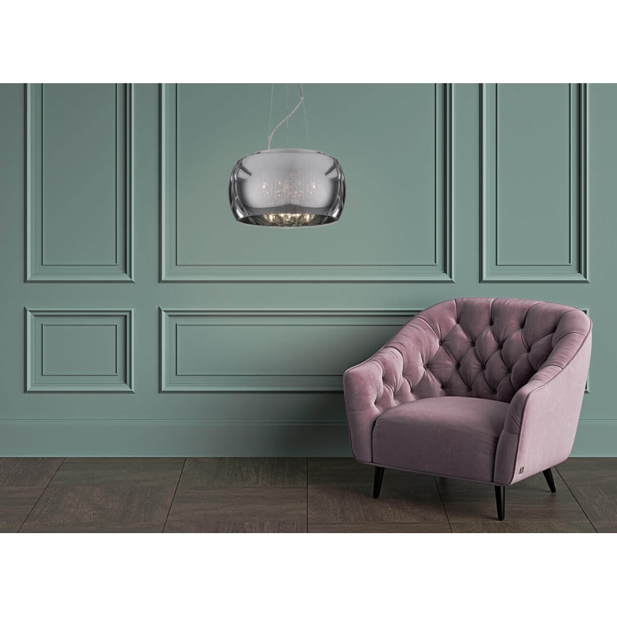 Chandelier a string ORCHIDE 5xG9/3W/230V shiny chrome