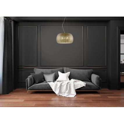 Chandelier on a string ANGELINA 5xG9/3W/230V golden
