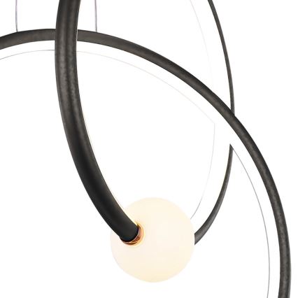LED Dimmable chandelier on a string LIV LED/50W/230V black + remote control